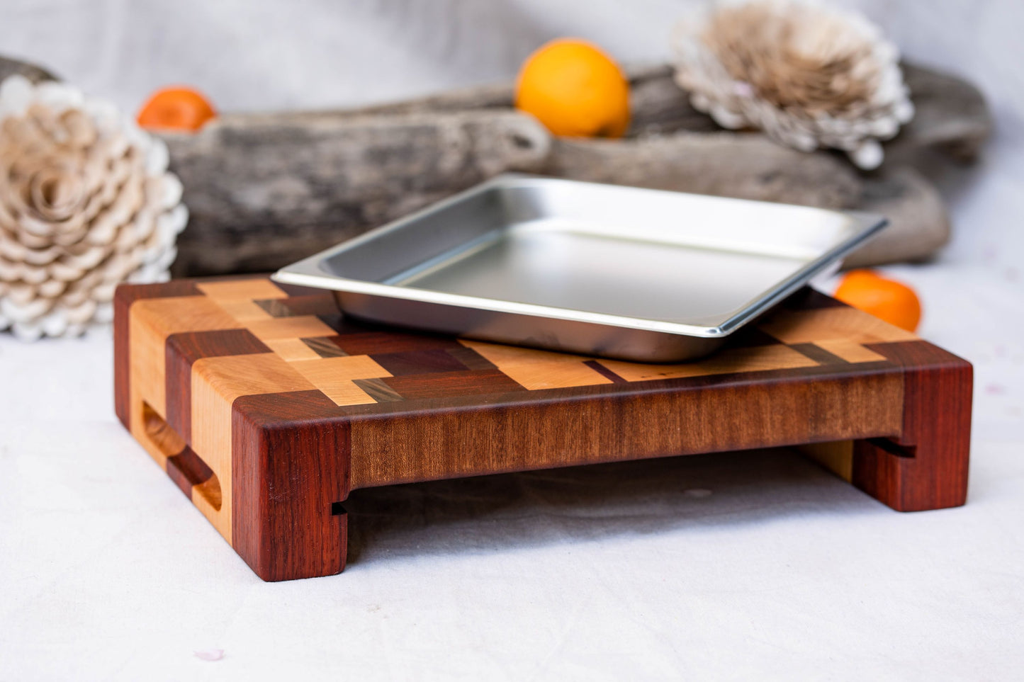 Pattern Cutting Board with Tray