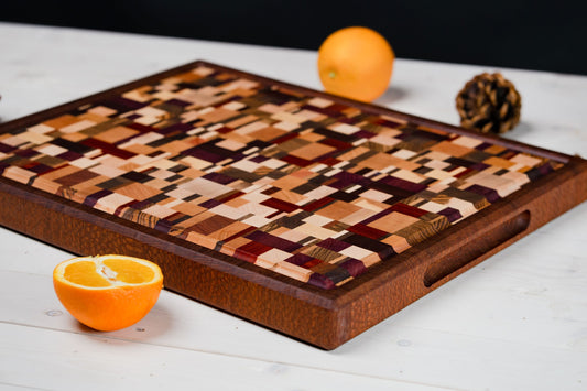 Chaos Design Large Cutting Board with Lace Wood Frame