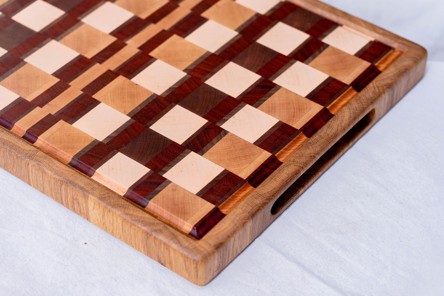 Pattern Design Cutting Board with Oak Wood Frame