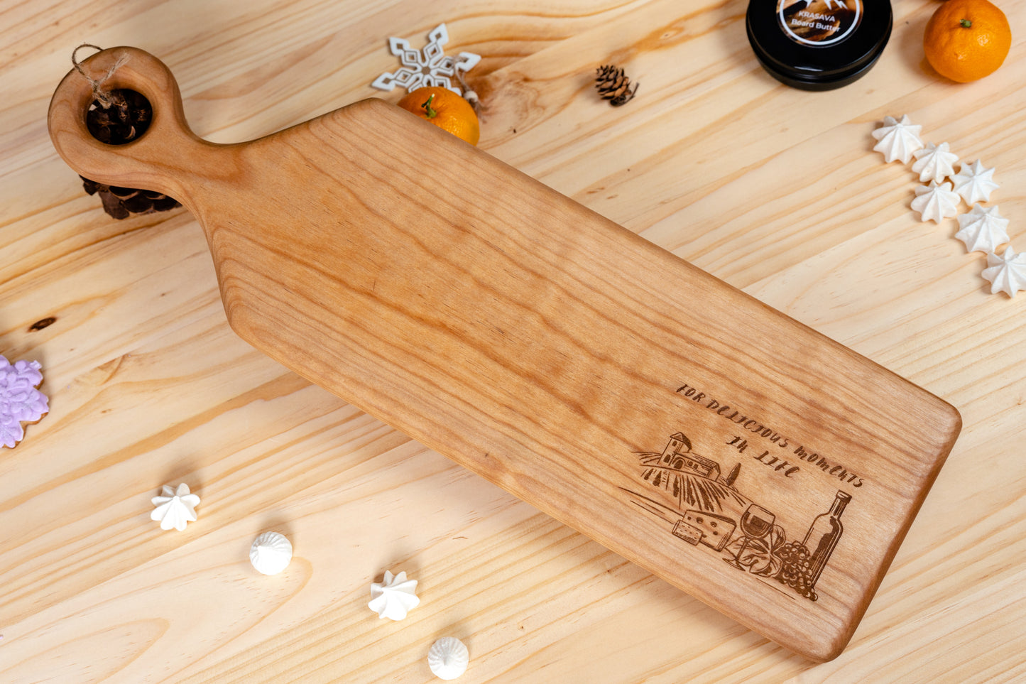 Birch Charcuterie Board "For delicious moments in Life"