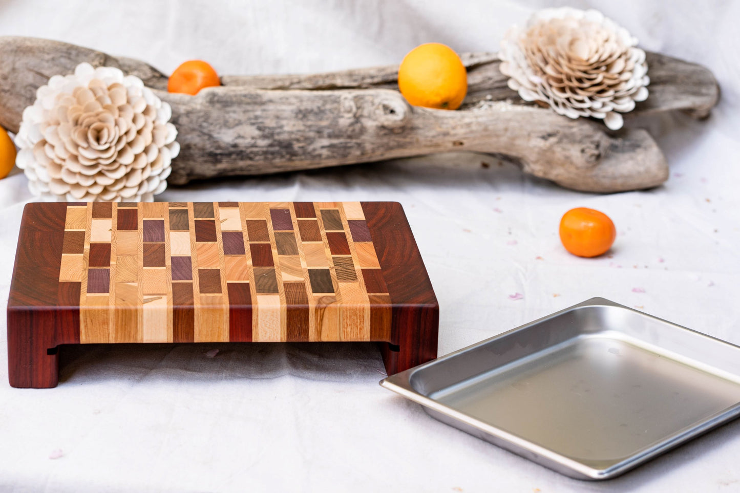 Exotic Brick Wall Design Cutting Board with Tray