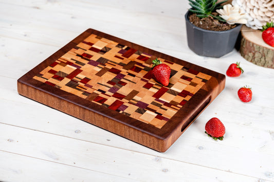 Chaos Design Cutting Board with Sapele Wood Frame