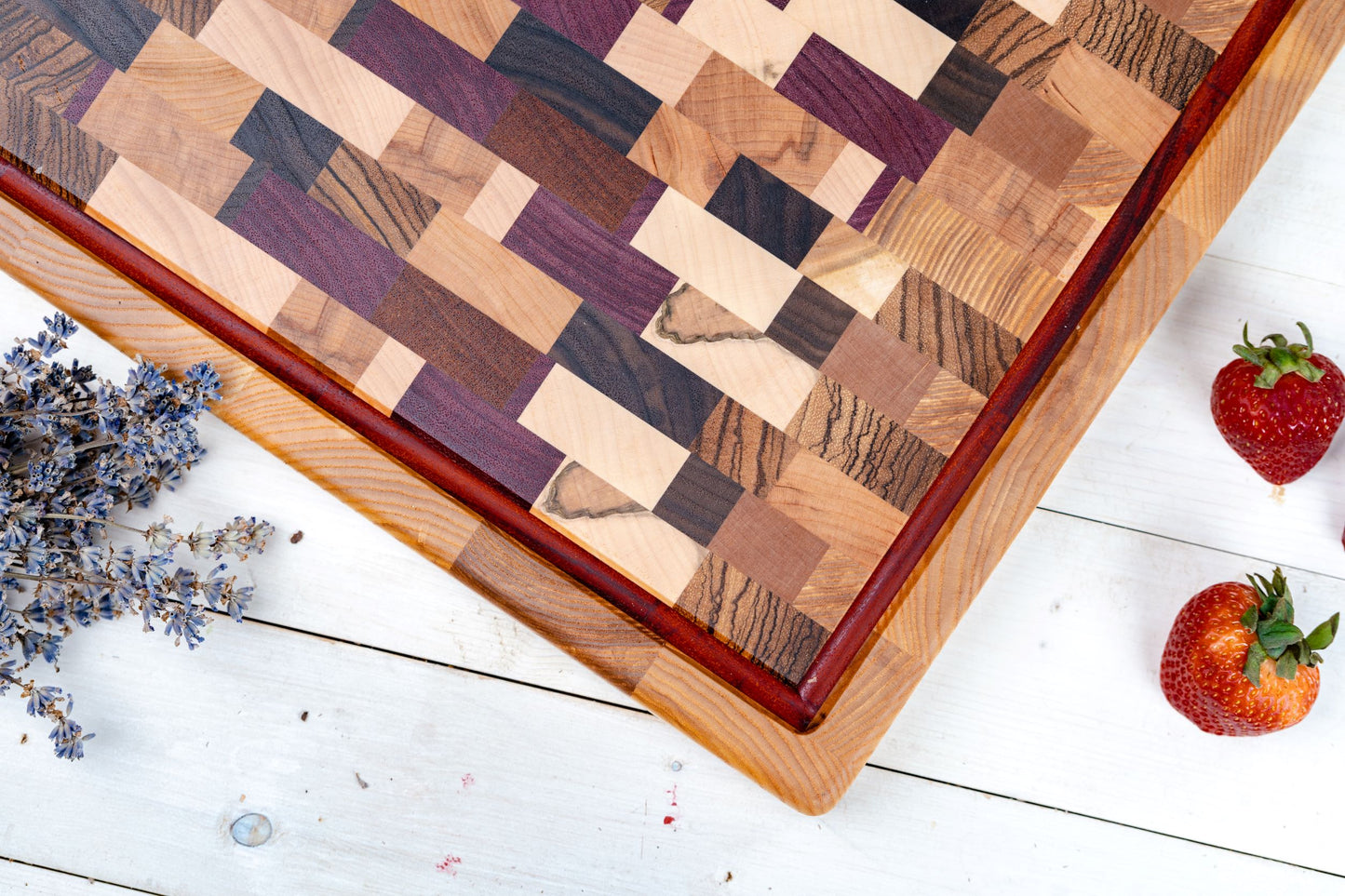 Chaos Design Cutting Board with Ash & Padauk Wood Frame